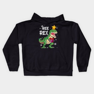 Christmas Dinosaur Tree Rex Pajamas Men Boys Kids Xmas Kids Hoodie